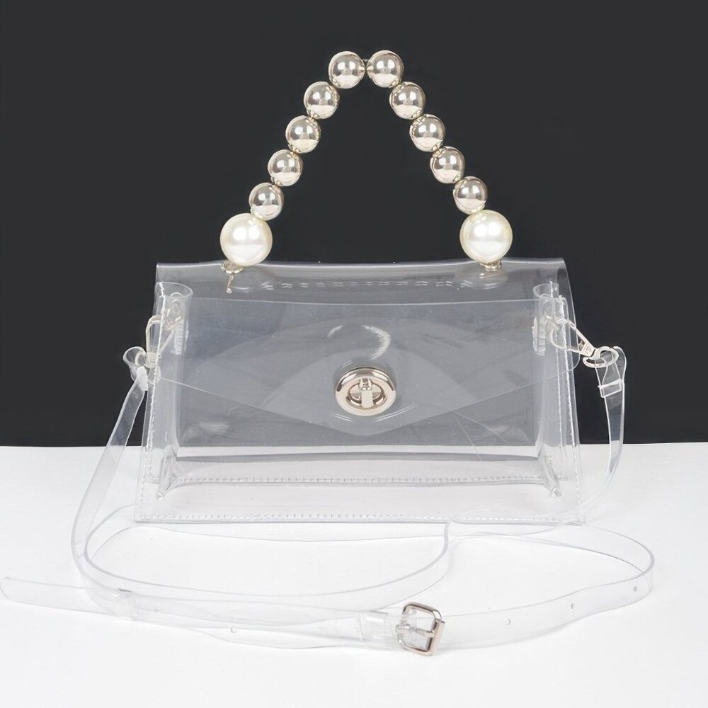 Transparent Ccb Handle Flap Clutch